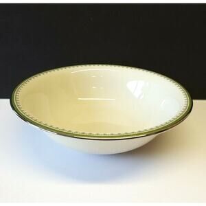 Pickard China Marquis 9.25" Round Vegetable Bowl Green Band Platinum Trim
